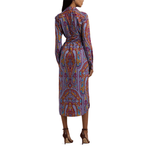 Lauren Ralph Lauren Paisley Belted Crepe Shirtdress